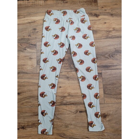 OS LuLaRoe One Size Leggings Fox Foxes Woodland Nature Rare ! - Picture 1 of 10